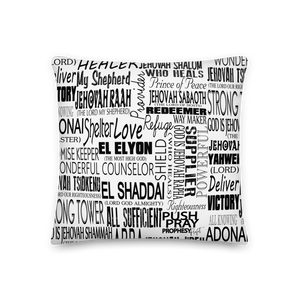 Names of GOD Pillow
