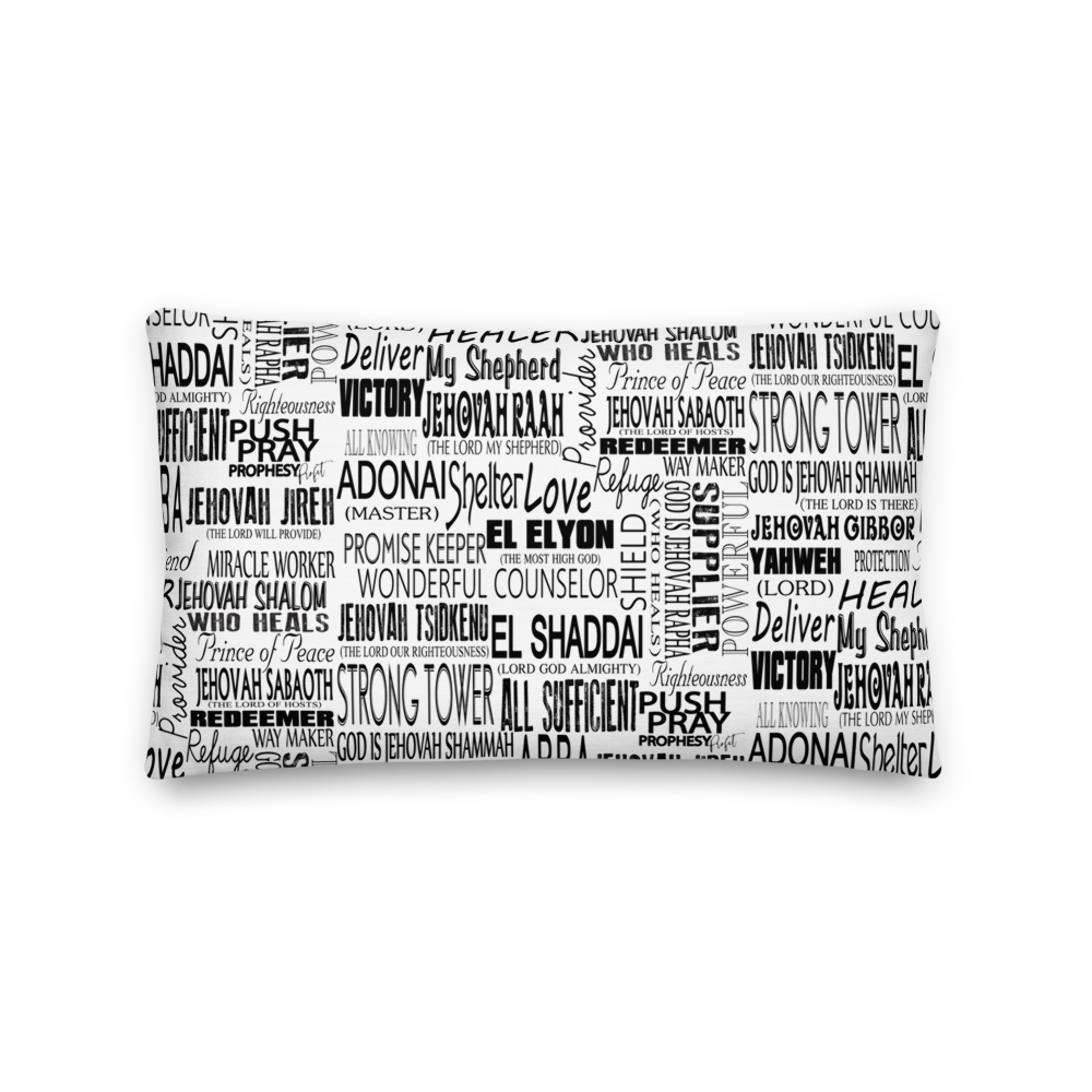 Names of GOD Pillow