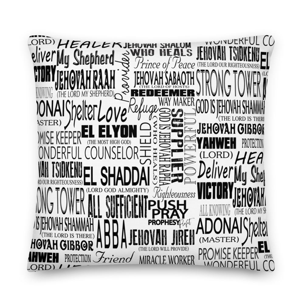 Names of GOD Pillow